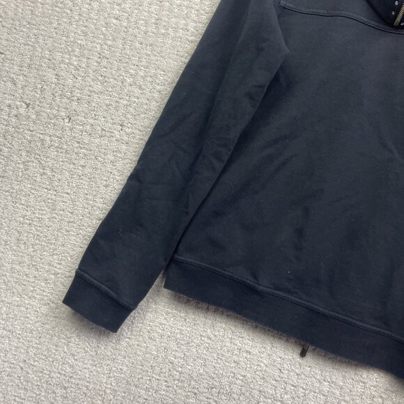 Y2K BCBG Maxazria Black Full Zip Hoodie Sweater Rhinestone Women Sz L Goth Punk - Picture 11 of 13